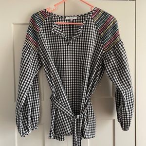 Smocked Gingham Top
